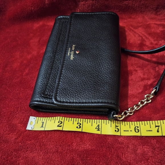 Kate Spade Black Pebble Leather Harlow Crossbody Wallet - Picture 9 of 10